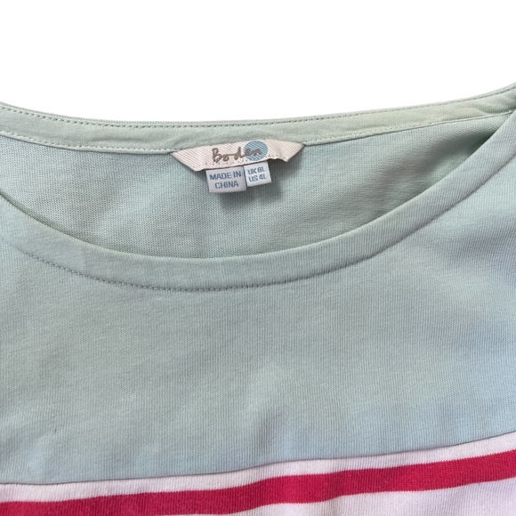 BODEN Women's Pink Striped Long Sleeve Cotton Pocket Midi Dress ~ Ladies Size 4L - Picture 6 of 8